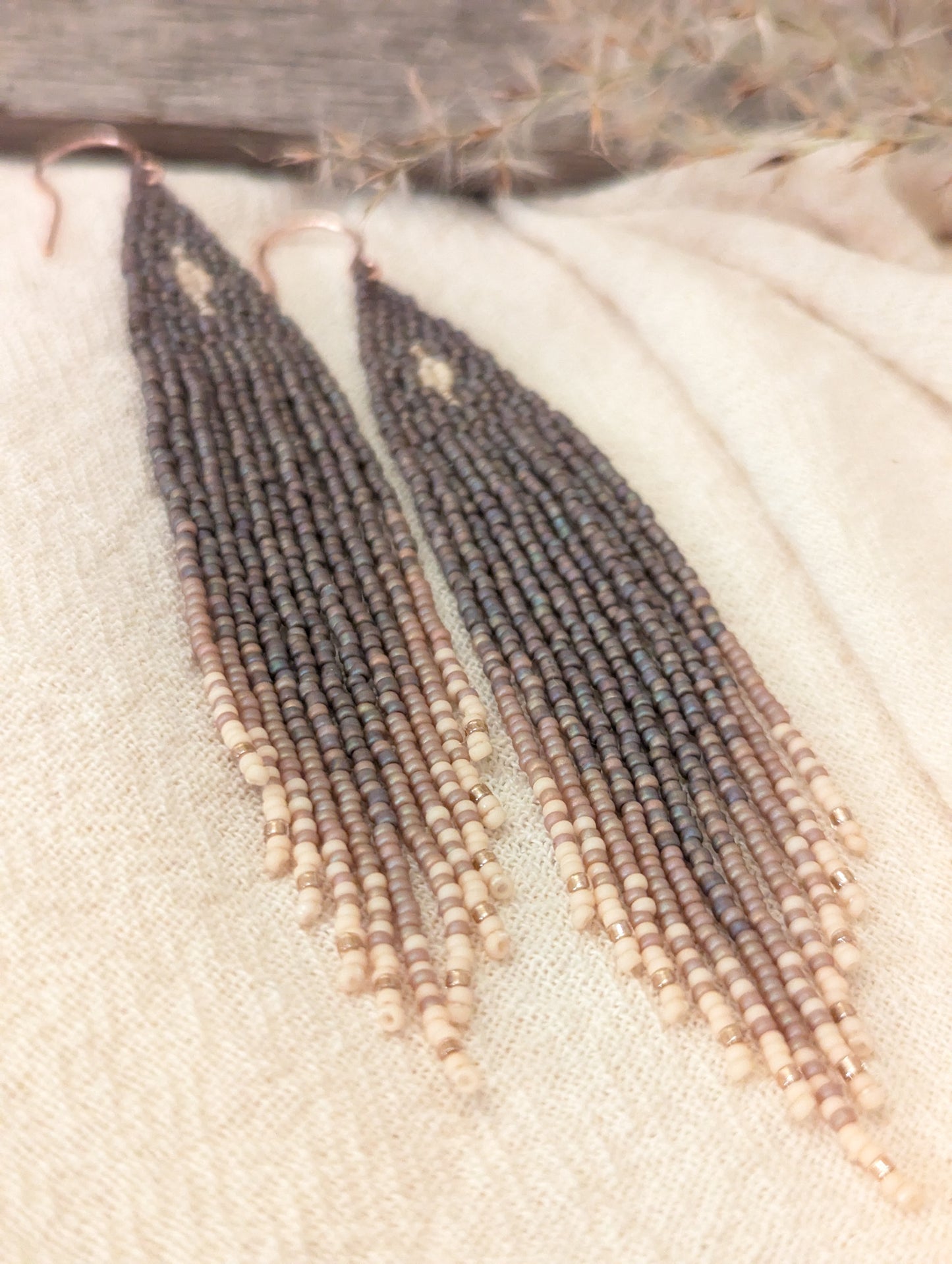 ✨ Purple Smoke Ombre Fringe Earring