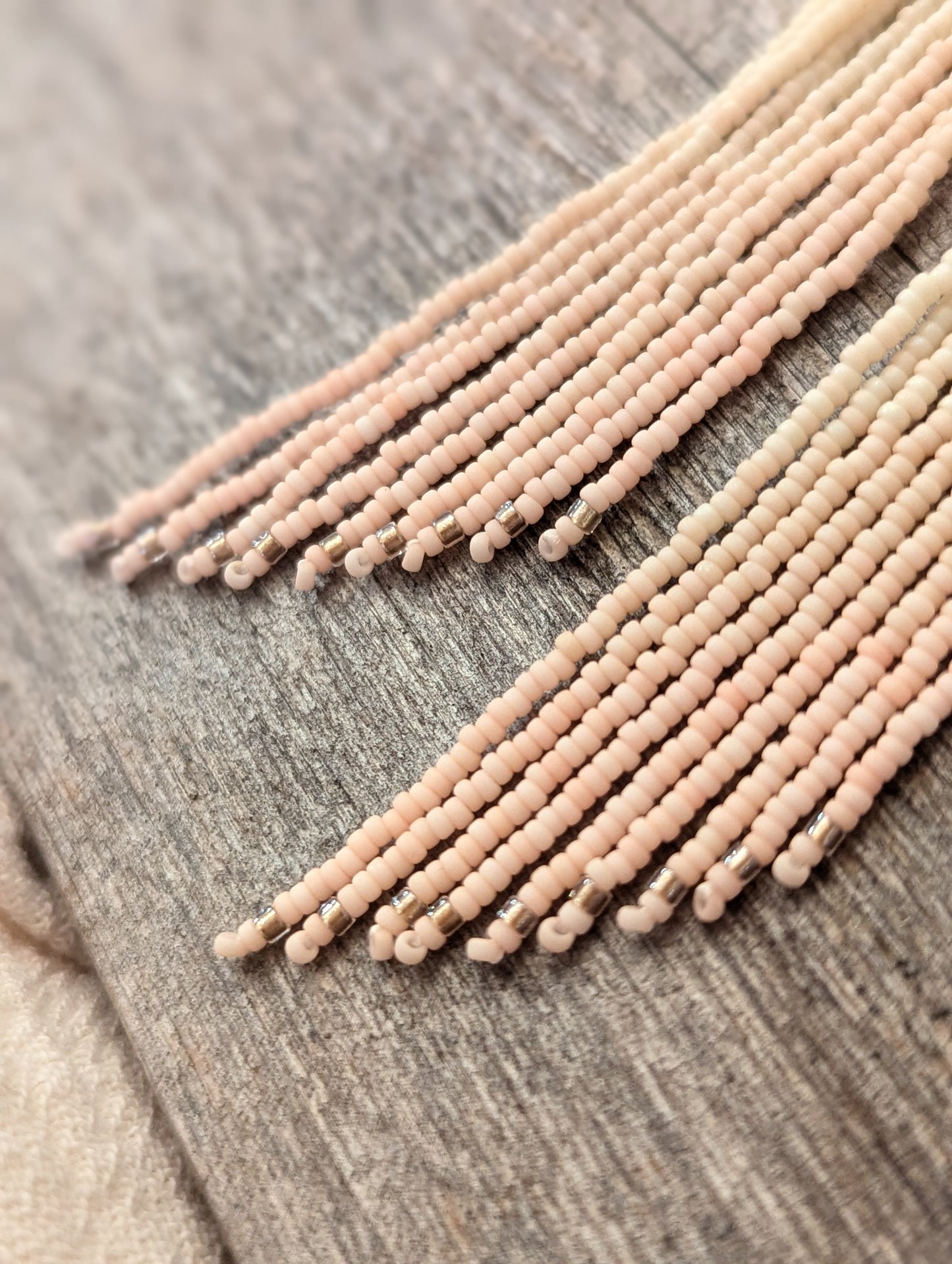 ✨ Creamy Blush Ombre Cascade Earring