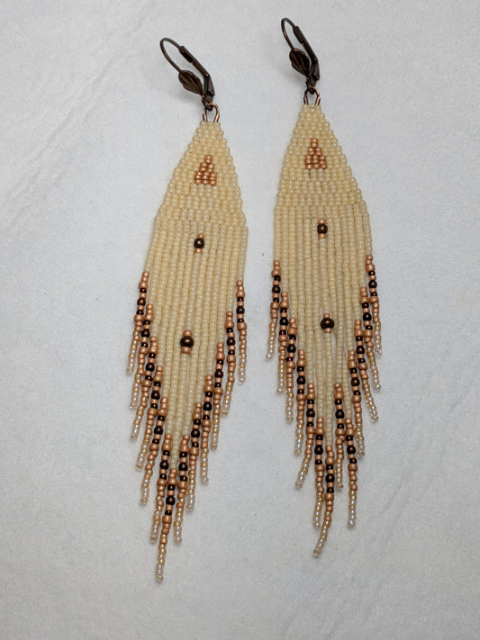 Peachy Cream Medium Fringe